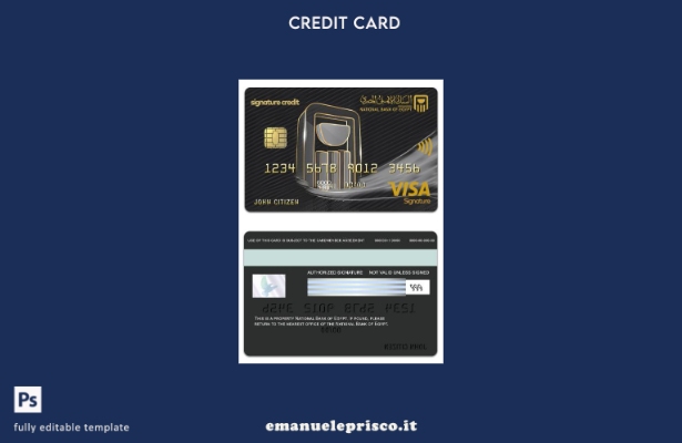 modello di carta per la firma del visto della Banca nazionale egiziana in stile